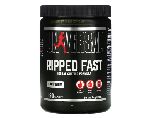 Universal Nutrition Ripped Fast Усовершенствованный высокоэффективный жиросжигатель 120 капсул Universal Nutrition Ripped Fast Усовершенствованный высокоэффективный жиросжигатель 120 капсул