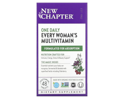 New Chapter, Ежедневные мультивитамины для каждой женщины, 48 таблеток New Chapter, Ежедневные мультивитамины для каждой женщины, 48 таблеток
