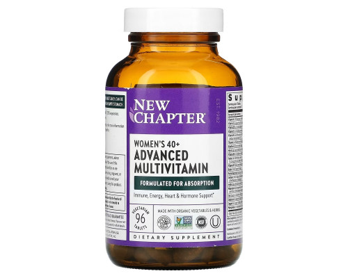 New Chapter, 40+ Every Woman II, Multivitamin, 96 Таблеток New Chapter, 40+ Every Woman II, Multivitamin, 96 Таблеток