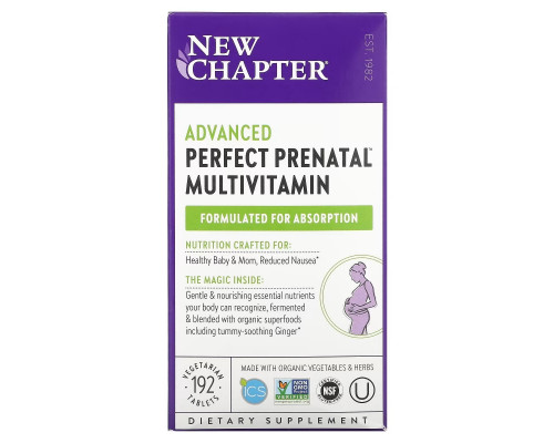 New Chapter, Advanced Perfect Prenatal Multivitamin, 192 Vegetarian Tablets New Chapter, Advanced Perfect Prenatal Multivitamin, 192 Vegetarian Tablets