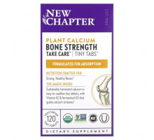 Для мышц и суставов New Chapter, Plant Calcium, Bone Strength Take Care, 120 вегетарианских крошечных таблеток