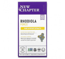 Растительные экстракты и настойки New Chapter, Rhodiola Force, родиола, 30 веганских капсул