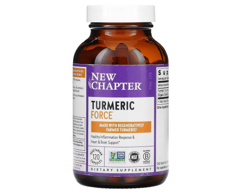 New Chapter, Растительные капсулы Turmeric Force, 120 шт. New Chapter, Растительные капсулы Turmeric Force, 120 шт.