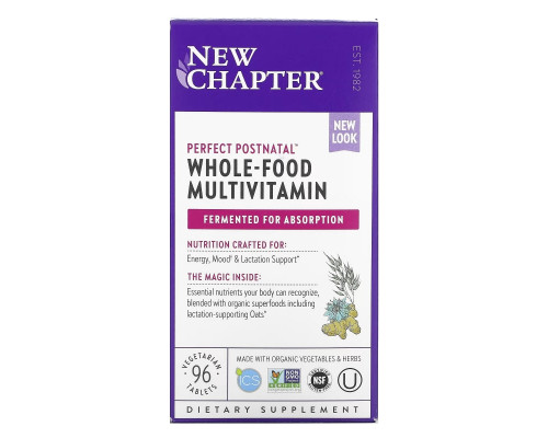 New Chapter, Perfect Postnatal, Multivitamin, 96 Tablets New Chapter, Perfect Postnatal, Multivitamin, 96 Tablets