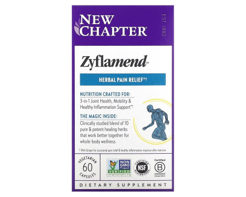 New Chapter, Zyflamend, 60 Vegetarian Capsules New Chapter, Zyflamend, 60 Vegetarian Capsules