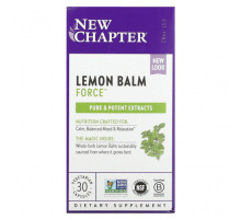 Растительные экстракты и настойки New Chapter, Lemon Balm Force, 30 вегетарианских капсул