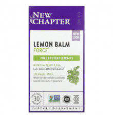 Растительные экстракты и настойки New Chapter, Lemon Balm Force, 30 вегетарианских капсул