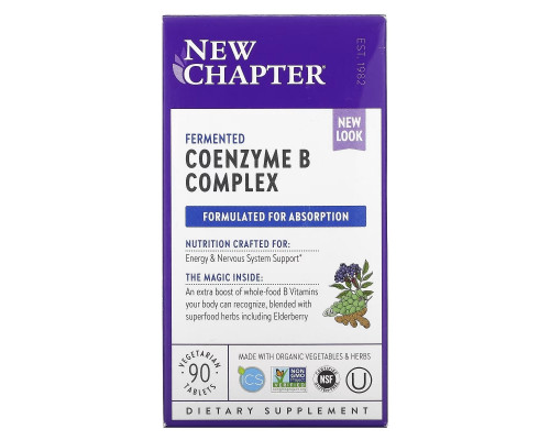 New Chapter, Coenzyme B Food Complex, 90 Vegetarian Tablets New Chapter, Coenzyme B Food Complex, 90 Vegetarian Tablets