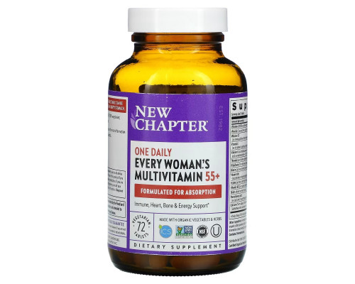 New Chapter, Every Woman's One Daily 55+ Multi , 72 Veggie Tabs New Chapter, Every Woman's One Daily 55+ Multi , 72 Veggie Tabs