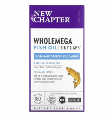 New Chapter, Wholemega Fish Oil, Tiny Caps , 180 Softgels