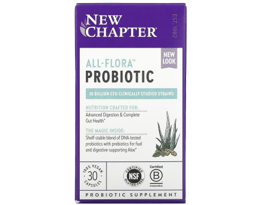 New Chapter, All-Flora Probiotic , 30 Vegan Capsules New Chapter, All-Flora Probiotic , 30 Vegan Capsules