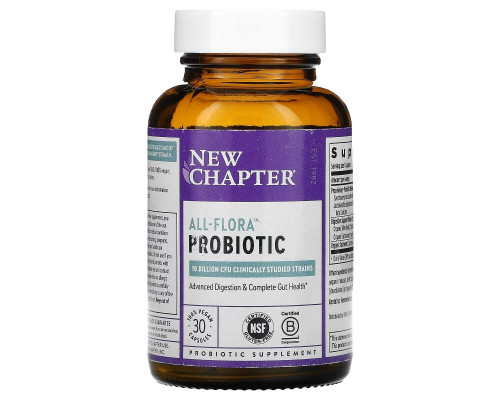 New Chapter, All-Flora Probiotic , 30 Vegan Capsules New Chapter, All-Flora Probiotic , 30 Vegan Capsules