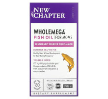 New Chapter, Wholemega для мам, 500 мг, 180 мягких таблеток