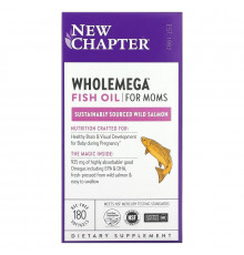 New Chapter, Wholemega для мам, 500 мг, 180 мягких таблеток