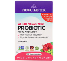 New Chapter, Weight Management Probiotic, 10 Billion CFU, 60 Vegan Capsules