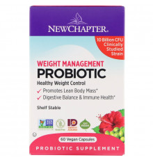 New Chapter, Weight Management Probiotic, 10 Billion CFU, 60 Vegan Capsules
