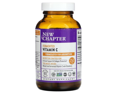 New Chapter, Fermented Vitamin C, 60 Vegan Tablets New Chapter, Fermented Vitamin C, 60 Vegan Tablets