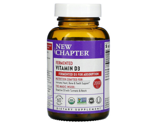 New Chapter, Fermented Vitamin D3, 60 Vegan Tablets New Chapter, Fermented Vitamin D3, 60 Vegan Tablets
