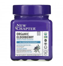 New Chapter, Organic Elderberry Whole-Food Gummies, 60 Vegan Gummies