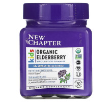 New Chapter, Kids Organic Elderberry Whole-Food Gummies, Ages 2+, 30 Vegan Gummies