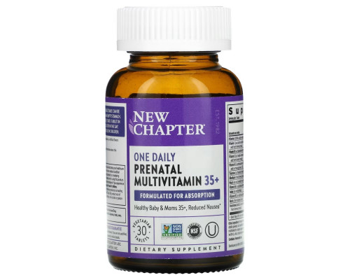 New Chapter, One Daily Prenatal Multivitamin 35+, 30 Vegetarian Tablets New Chapter, One Daily Prenatal Multivitamin 35+, 30 Vegetarian Tablets