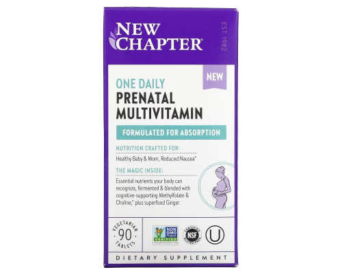 New Chapter, One Daily Prenatal Multivitamin, 90 Vegetarian Tablets New Chapter, One Daily Prenatal Multivitamin, 90 Vegetarian Tablets