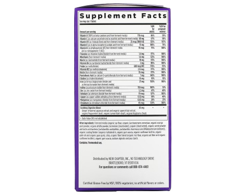 New Chapter, One Daily Prenatal Multivitamin, 90 Vegetarian Tablets New Chapter, One Daily Prenatal Multivitamin, 90 Vegetarian Tablets