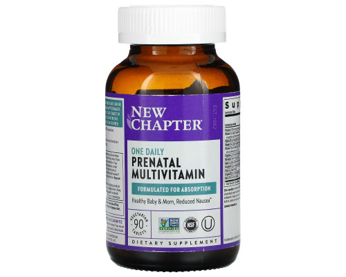 New Chapter, One Daily Prenatal Multivitamin, 90 Vegetarian Tablets New Chapter, One Daily Prenatal Multivitamin, 90 Vegetarian Tablets