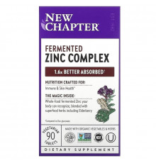 New Chapter, Fermented Zinc Complex, 90 Vegetarian Tablets