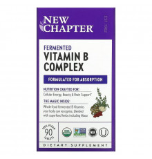 New Chapter, Fermented Vitamin B Complex, 90 Vegan Tablets