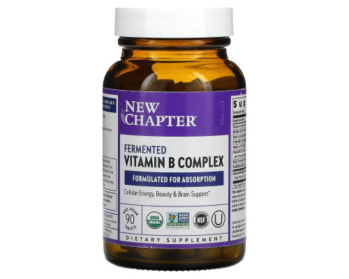 New Chapter, Fermented Vitamin B Complex, 90 Vegan Tablets New Chapter, Fermented Vitamin B Complex, 90 Vegan Tablets