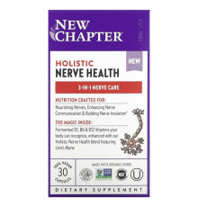 Растительные экстракты и настойки New Chapter, Holistic Nerve Health, 30 капсул