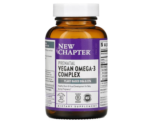 New Chapter, Prenatal Vegan Omega-3 Complex, 30 Vegan Softgels New Chapter, Prenatal Vegan Omega-3 Complex, 30 Vegan Softgels