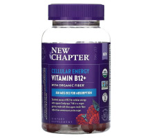 New Chapter, Cellular Energy Vitamin B12+, Raspberry, 350 mcg, 60 Flavored Gummies