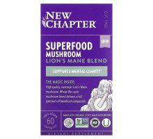 New Chapter, Superfood Mushroom, Lion's Mane Blend, 60 Vegan Capsules