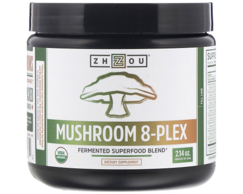 Zhou Nutrition, Mushroom 8-Plex Powder, 2.14 oz (60 g) Zhou Nutrition, Mushroom 8-Plex Powder, 2.14 oz (60 g)