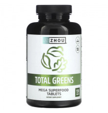 Суперфуды Zhou Nutrition, Total Greens, 120 таблеток