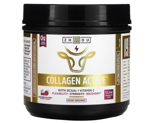 Zhou Nutrition, Collagen Active, Black Berry Cherry, 13.8 oz (378 g) Zhou Nutrition, Collagen Active, Black Berry Cherry, 13.8 oz (378 g)