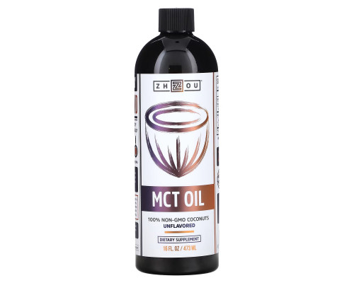 Zhou Nutrition, MCT Oil, Unflovered, 16 fl oz (473 ml) Zhou Nutrition, MCT Oil, Unflovered, 16 fl oz (473 ml)