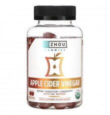 Zhou Nutrition, Apple Cider Vinegar, Harvest Apple, 60 Vegan Gummies