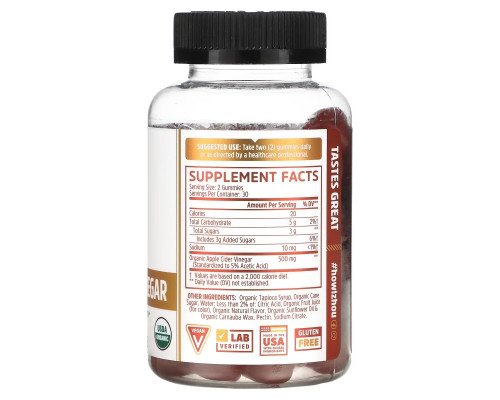 Zhou Nutrition, Apple Cider Vinegar, Harvest Apple, 60 Vegan Gummies Zhou Nutrition, Apple Cider Vinegar, Harvest Apple, 60 Vegan Gummies