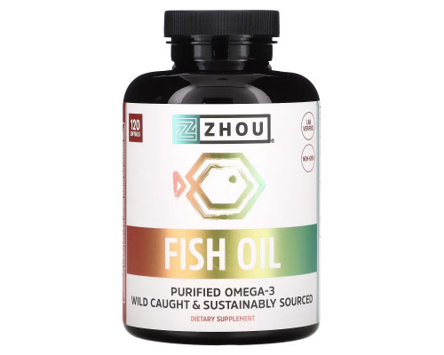 Zhou Nutrition, Fish Oil, 120 Softgels Zhou Nutrition, Fish Oil, 120 Softgels
