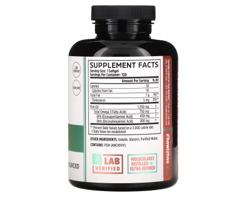 Zhou Nutrition, Fish Oil, 120 Softgels Zhou Nutrition, Fish Oil, 120 Softgels
