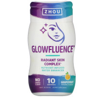 Zhou Nutrition, Glowfluence, Nutrient-Infused Water Enhancer, Grapefruit, 1.69 fl oz (50 ml)