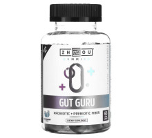Zhou Nutrition, Gut Guru, Blue Raspberry, 60 Vegan Gummies