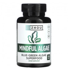 Водоросли Zhou Nutrition, Mindful Algae, водоросли, 120 таблеток
