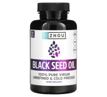 Zhou Nutrition, Масло чёрного тмина, 60 вегетарианских капсул