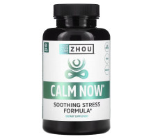Zhou Nutrition, Calm Now, формула избавления от стресса, 60 вегетарианских капсул