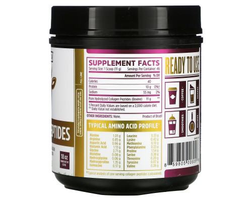 Zhou Nutrition, Пептиды коллагена, гидролизованный белок, без ароматизаторов, 510 г Zhou Nutrition, Пептиды коллагена, гидролизованный белок, без ароматизаторов, 510 г
