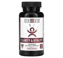 Регуляция гормонального фона Zhou Nutrition, Clarity & Vitality, 60 растительных капсул